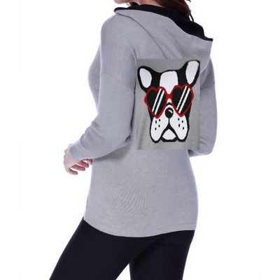 Women's Puppy Love Hooded Cardigan - ANGEL