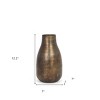 HomeRoots 12" Antiqued Gold Metal Table Vase - 3 of 4