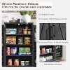 SinCiDo Farmhouse Kitchen Pantry with Barn Doors and Adjustable Shelves, 47″ Storage Cabinet, Rustic Wood Cupboard for Kitchen - 4 of 4