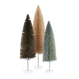 Cody Foster 24.0 Inch Champagne Rainbow Trees Christmas Decorative Tree Set , Christmas Decor Bottle Brush Pink Green (3PC) - 1 of 3
