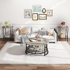 Hooseng 3-Piece Coffee Table Set with Coffee Table & Two End Side Table, Modern  Living Room Table Set for Office, Living Room, Apartment - 3 of 4