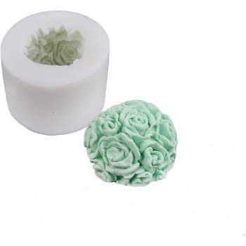 O'Creme Rose Ball Silicone Fondant Mold - 2" x 2" - White