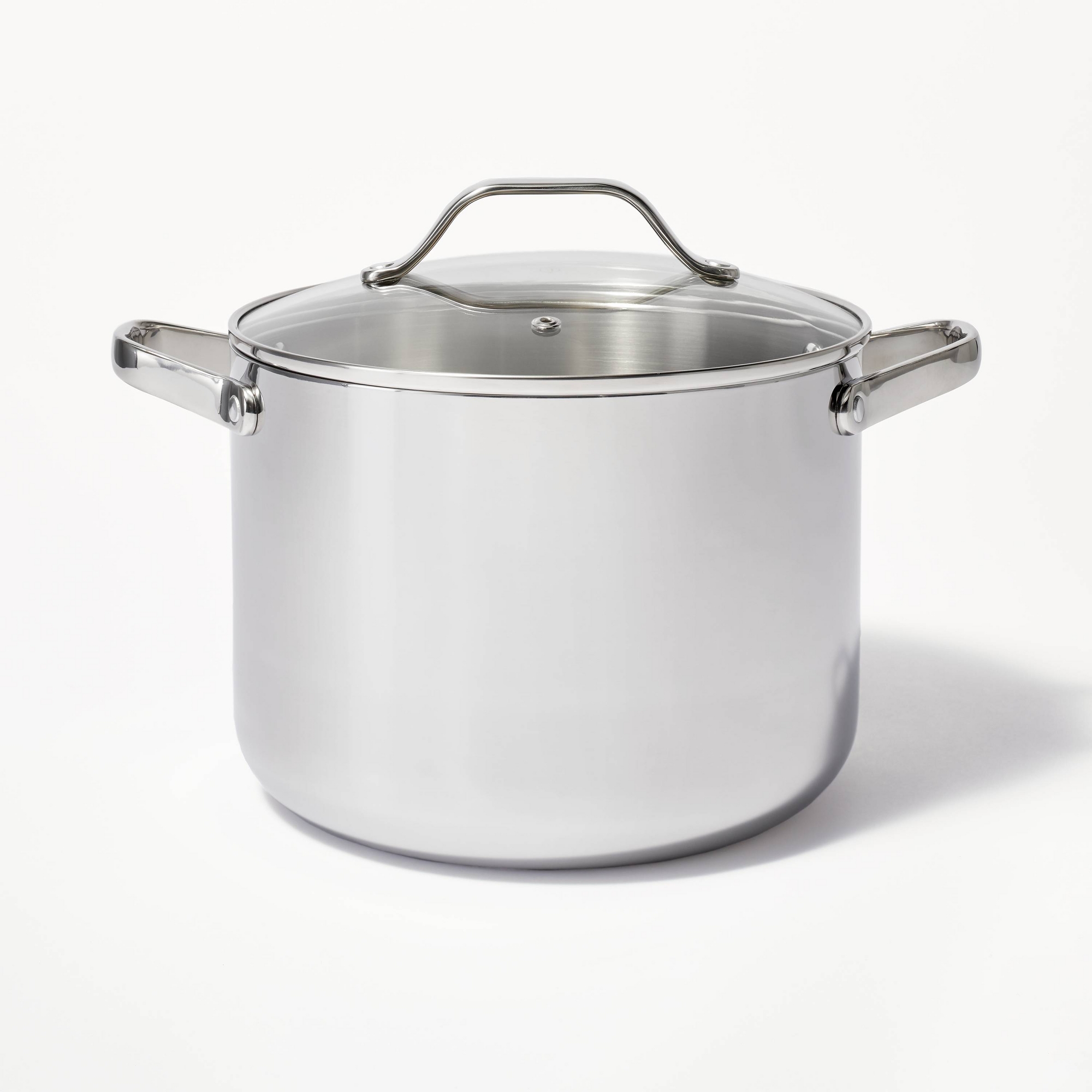 8qt Stainless Steel Tall Stock Pot Silver - Figmint™
