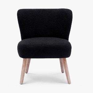 WestinTrends Genevieve 25" Wide Upholstered Boucle Armless Accent Chair - 1 of 4