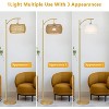 Arc Floor Lamp with Remote Control, Dimmable LED Floor Lamp with 3 Color Temperature, Standing Tall Pole Lamp for Living Room Bedroom,Gold - 2 of 4