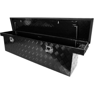 Heavy Duty Aluminum Pickup Truck Bed Tool Box 5 Bar Tread Pattern Truck Underbody Tool Box With Lock Key For RV ATV Trailer - 1 of 4