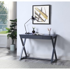 NicBex Home Office Desks 42" Desk with Storage Office Home Desks Writing Table with 1 Drawer and Cross Metal Legs for Study - 1 of 4