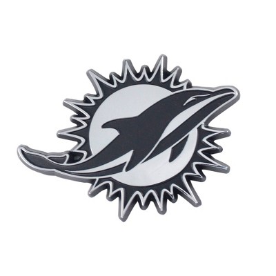 Nfl Miami Dolphins 3d Chrome Metal Emblem : Target