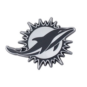 NFL Miami Dolphins 3D Chrome Metal Emblem - 1 of 3