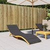 vidaXL Sun Lounger Cushion Melange Anthracite 100% Polyester - 3 of 4