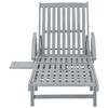 vidaXL Sunlounger Grey Solid acacia wood Extra Long - 2 of 4