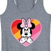Women's - Disney - Oops Minnie Rainbow Heart Graphic Racerback Tank - 2 of 4