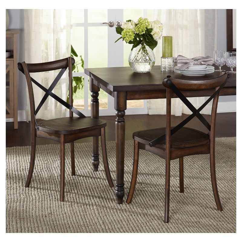 Set of 2 Constance Cross Back Dining Chairs - Buylateral, 3 of 6