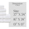 Home Weavers Elegance Essentials 550GSM 100% Cotton Zero Twist Super Absorbent Bath Towel Set - 2 of 4