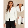 Allegra K Women's Stand Collar Long Sleeve Button Blazer - 2 of 4