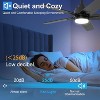 BestParts 48 Inch Black Ceiling Fan with Light and Remote Control.Noiseless,Dimmable, 3CCT,6 Speeds Reversible, Modern DC Ceiling Fans for Indoor Use - 3 of 4
