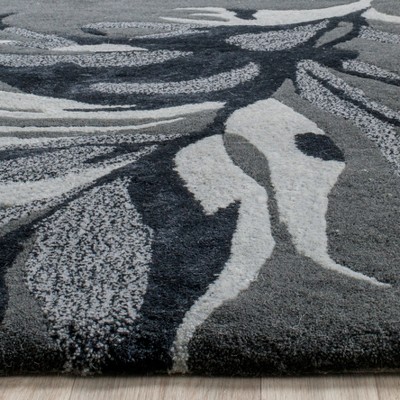 Handmade Allure Gray Wool 59'' Tufted Rectangular Rug