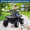 12V Electric Ride On Car for Kids 3-8 Years, 2 * 45W Motor, Remote Control, LED Lights, Music Player & Emergency Brake, & Big Kids - 3 of 4