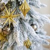 Barton 4.6' Frosted Alpine Slim Christmas Tree w/Ornaments & Planter - 3 of 4