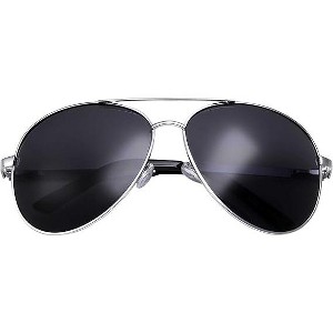 grinderPUNCH - Big XL Wide Frame Extra Large Aviator Sunglasses Oversized 148mm Black - 1 of 4
