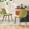 YOUNIKE Modern Dining Room Chairs Set of 2 Leather Upholstered Kitchen Chairs Comfy Side Makeup Vanity Chair Seat 19.69"Wx16.54"Dx18.9"H - 3 of 4