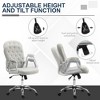 PAGED Adjustable Height Office Chair, Modern PU Leather Computer Chair with Armrests and Casters, Button Tufted Desk Chair for Office - 4 of 4