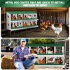 10-Hole Galvanized Chicken Nesting Box - Heavy Duty Egg Laying Box for Hens & Ducks | Rollout Egg Collection | Ventilated Design with Easy Access | - 4 of 4