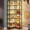 Hommoo 7-Tier Industrial Corner Bookshelf - 3 of 4