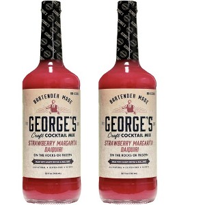 George’s Beverage Company Strawberry Daquiri Mix - 1L Bottle - Gluten Free, All Natural Mixer - 1 of 4