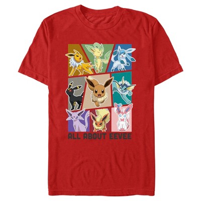 Men's Pokemon All About Eevee Eeveeloution T-Shirt - Red - 2X Large