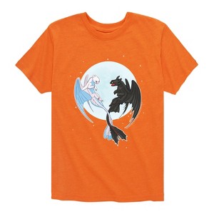 Boys' - How to Train Your Dragon - Night And Light Moon Short Sleeve Graphic T-Shirt - 1 of 3