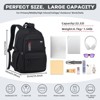 Trendy Casual Backpack with Solid Color, Water Resistence School backpack for Girls/Boys, Teen Bookbag for Women/Men, Black - 3 of 4