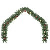 Aghana Digitals 5m Green PVC Christmas Garland with 75 LED Lights, 4 Lighting Effects, Gold/Red - 2 of 4