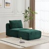 Whisen Modern Memory Foam Compressed Chaise Longue with Movable Ottoman Corduroy Fabric - 2 of 4