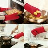 REGALWOVEN Soft Heat Resistant and Waterproof Silicone Oven Mitts, Flexible Gripping for Baking, Kitchen Mitts Set of 2 - 2 of 4