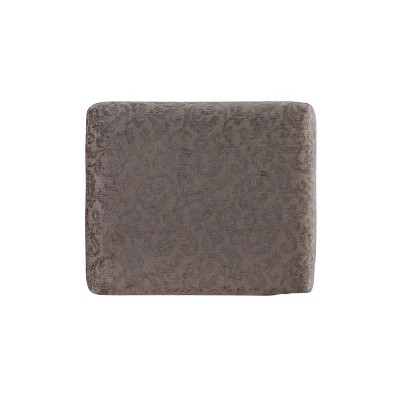 Harper Glam Silver Vanity Set with Flip-up Mirror and Gray Velvet Stool