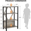 Acekool Industrial Bookcase, Modern Metal Display Shelf Organizer for Living Room, Office - 2 of 4