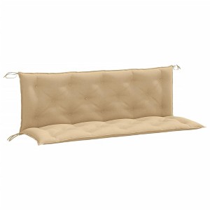 vidaXL Garden Bench Cushions - Melange Beige, Durable Fabric with Soft Hollow Fiber Filling - 1 of 4
