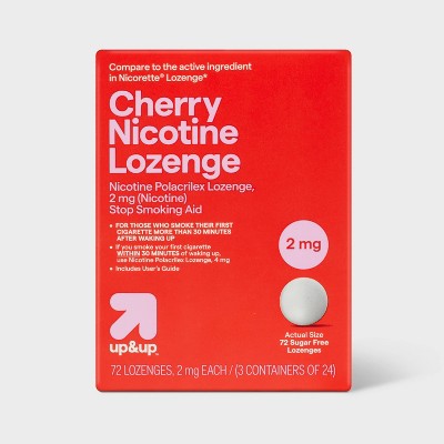 Nicotine 2mg Lozenge Stop Smoking Aid - Sugar Free Cherry - 72ct - up&up™