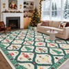 Washable Rugs for Living Room Christmas Nutcracker Print Accent Rug with Non Slip Backing - 2 of 4