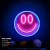 Xtreme Lit Smiley Face LED Neon Sign, Color-Changing Multicolored Neon LED Wall Light, Corded, 13" x 13" - 2 of 4