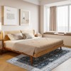 Washable Vintage Floral Rug Non Slip Low Pile Rug Soft Retro Throw Floor Cover Foldable Indoor Carpet for Living Room Bedroom Playroom Nursery - 3 of 4