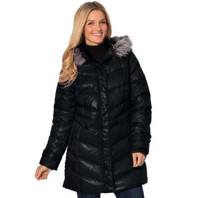 Woman Within Women's Plus Size Midweight Down Puffer Coat