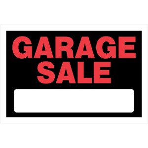 Hillman English Black Garage Sale Sign 8 in. H X 12 in. W - Case of 6 - 1 of 1