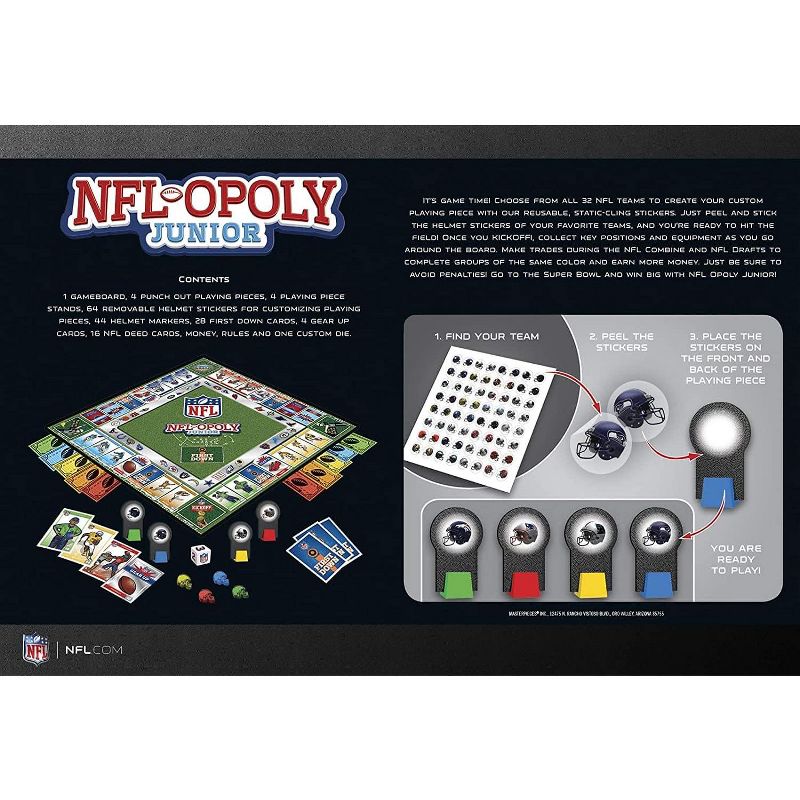 MasterPieces Inc NFL-opoly Junior Board Game | Collector's Edition Set, 3 of 4