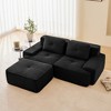 QingMoon 117" L-Shaped Sectional Sofa, Corduroy 3-Seater Couch with Pearl-like Piping and Tufted Design for Living Room and Apartment, No Assembly - 2 of 4