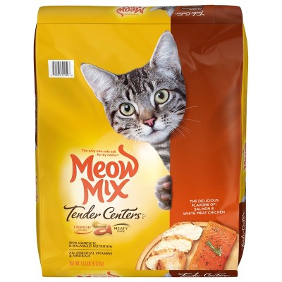Meow Mix Tender Centers with Flavors of Salmon & Chicken Adult Complete & Balanced Dry Cat Food