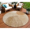 Orange Copper And Terra Cotta Abstract Washable Indoor Outdoor Area Rug - 2 of 4