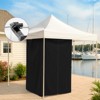 EAGLE PEAK Portable Privacy Tent Changing Room for Pop Up Canopy Fits Canopies with Cross Bars, Outdoor Hanging Privacy Curtain, Black - 2 of 4