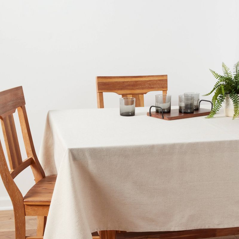 Cotton and Linen Blend Tablecloth - Threshold™, 2 of 4